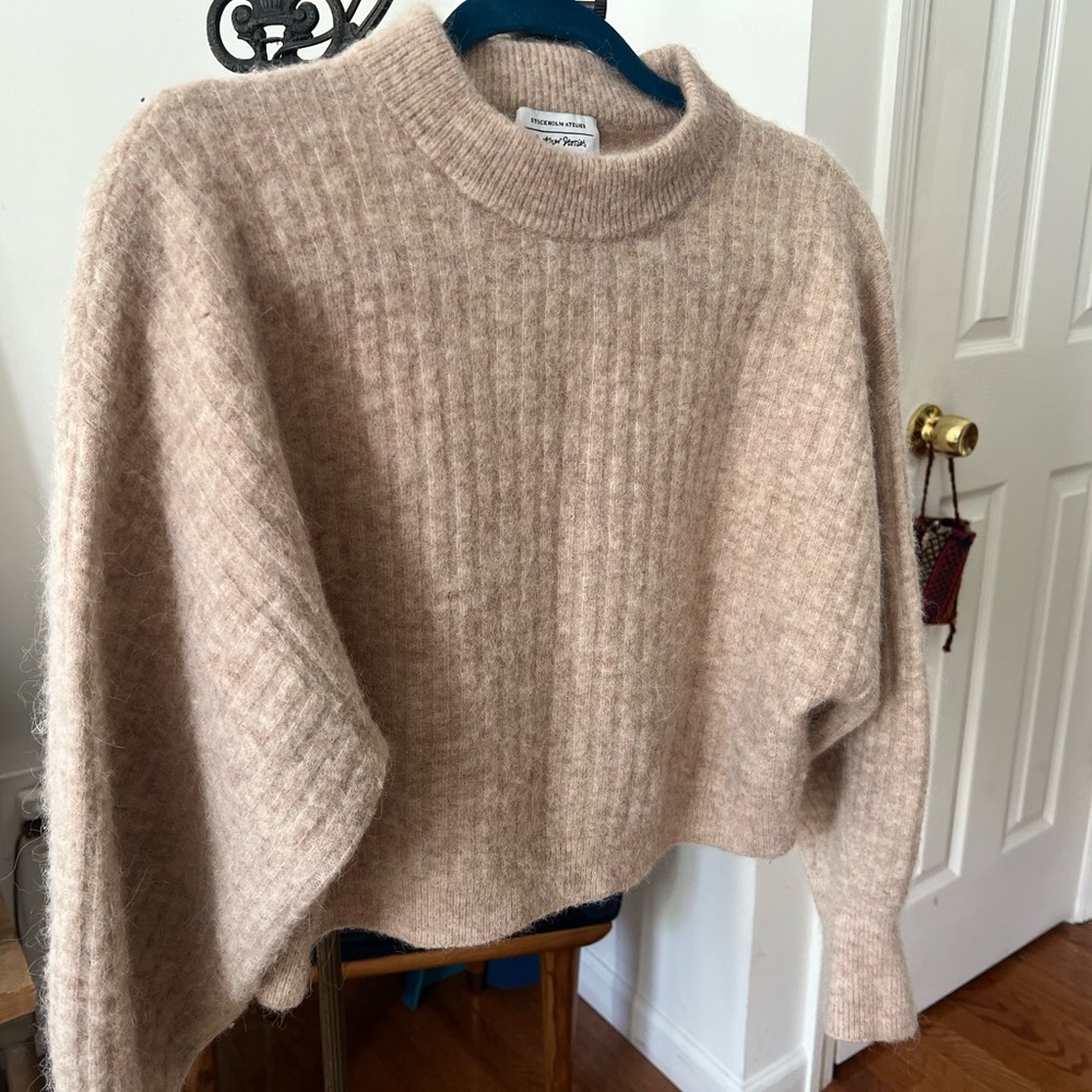 & Other Stories Cream Cowl Neck Wool Sweater